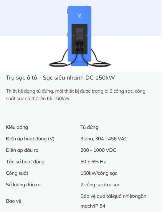 trụ sạc vinfast